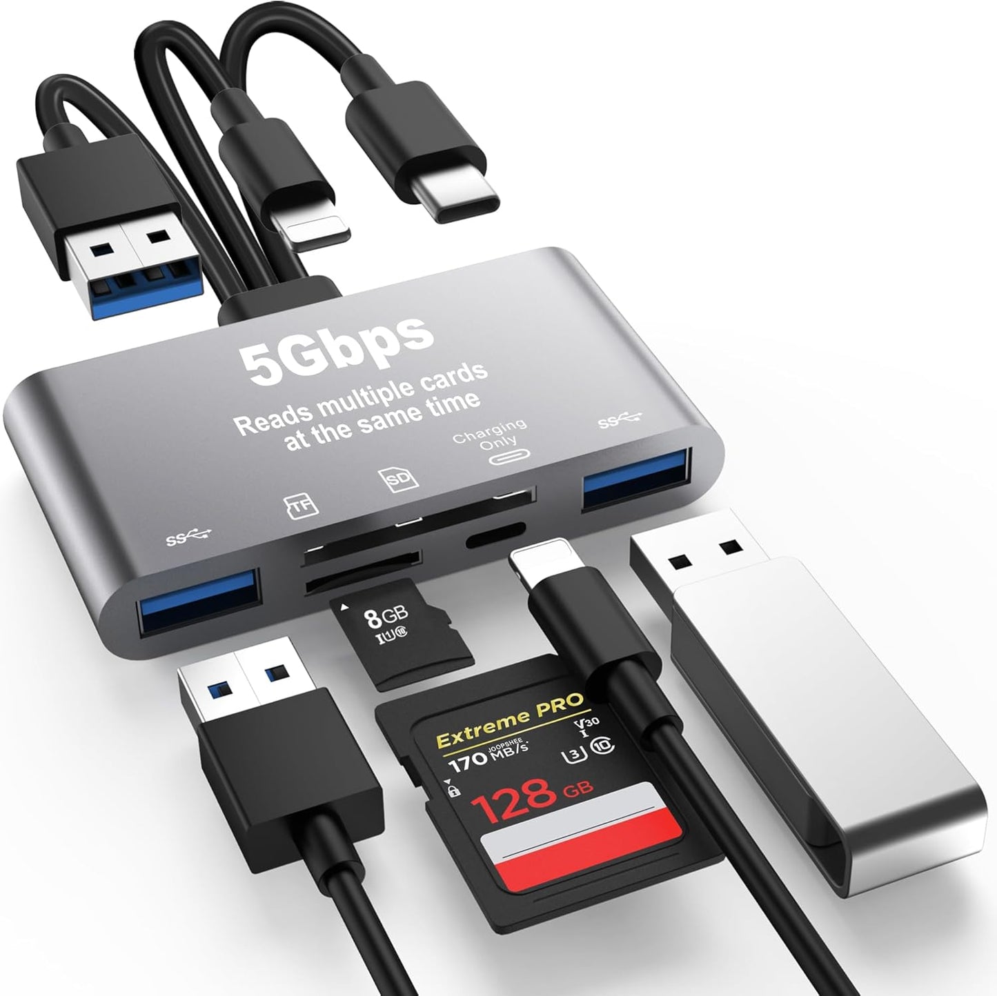 5-in-1 Memory Card Reader