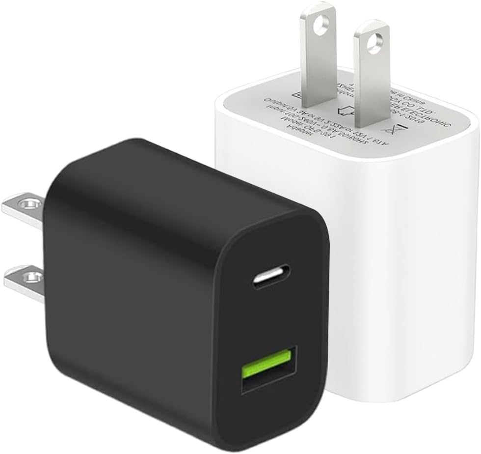 2 Pack USB C Charger Block, Dual Port Type C