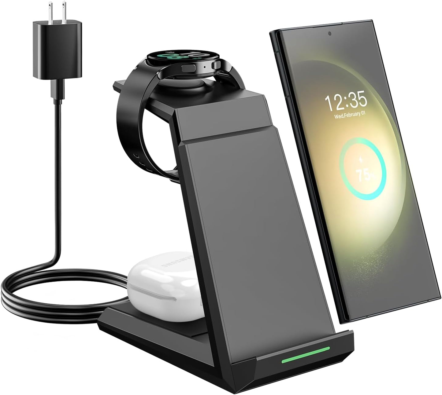 Wireless Charger -3 in 1 Charging Station for Multiple Devices