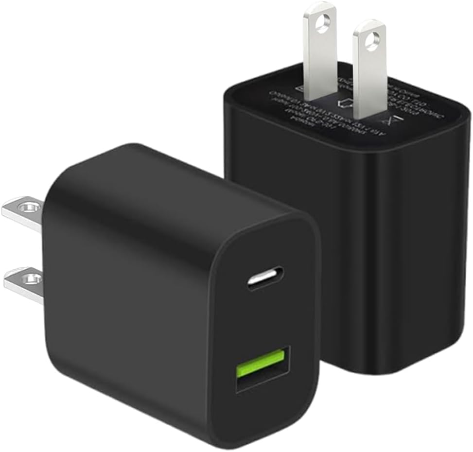 2 Pack USB C Charger Block, Dual Port Type C