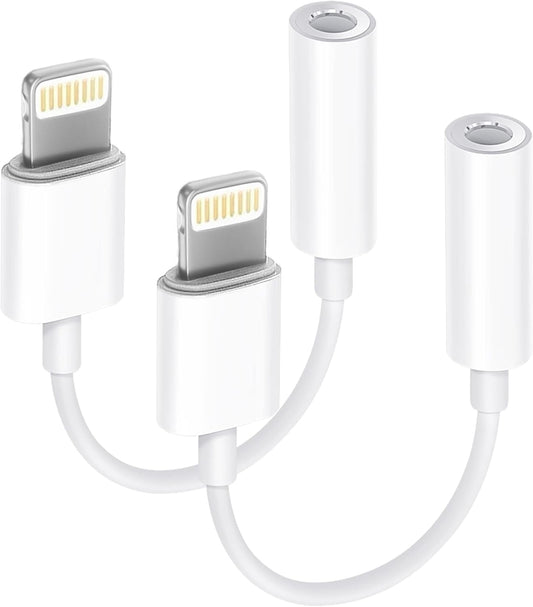 2 Pack Lightning to 3.5 mm Headphone Jack