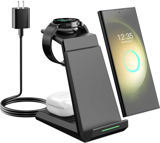 Wireless Charger -3 in 1 Charging Station for Multiple Devices